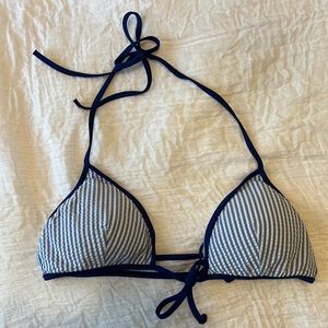 J.Crew Seersucker Bikini Top